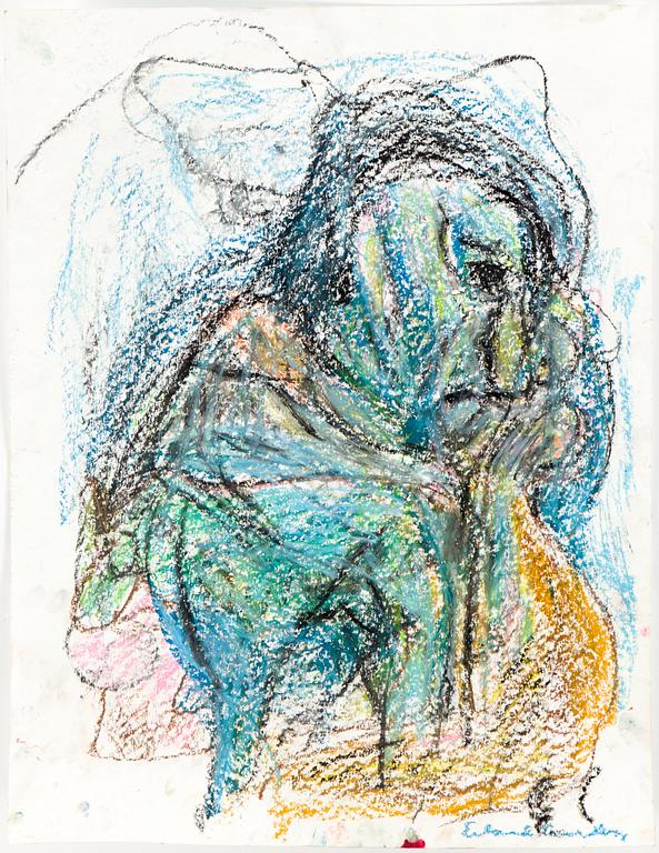 ERLAND CULLBERG, Chalk drawings, 10, signed.