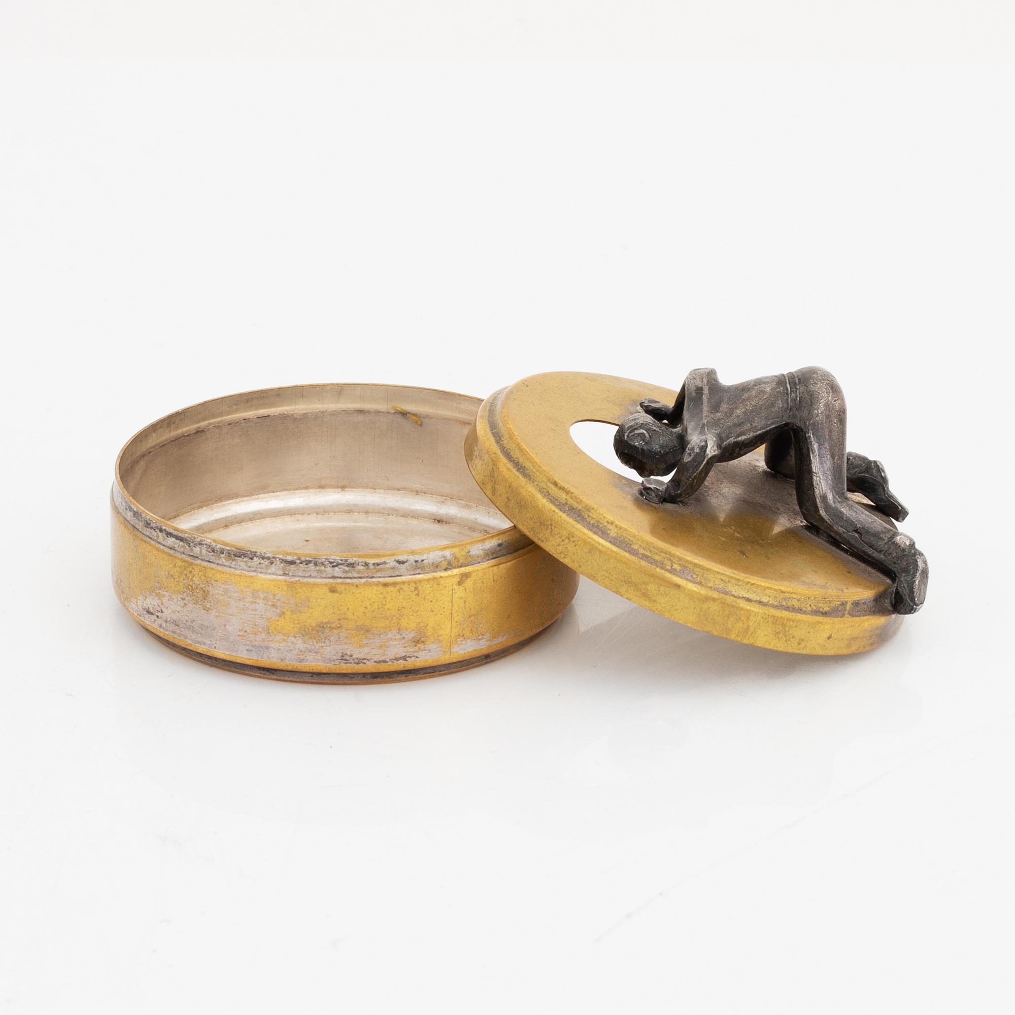 Manschettknappask, "Originell", Widerholm och Dahlberg, Eskilstuna, 1930-/40-tal.