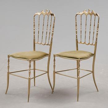 STOLAR, ett par, mässing, Chiavaristil, 1900-talets andra hälft.