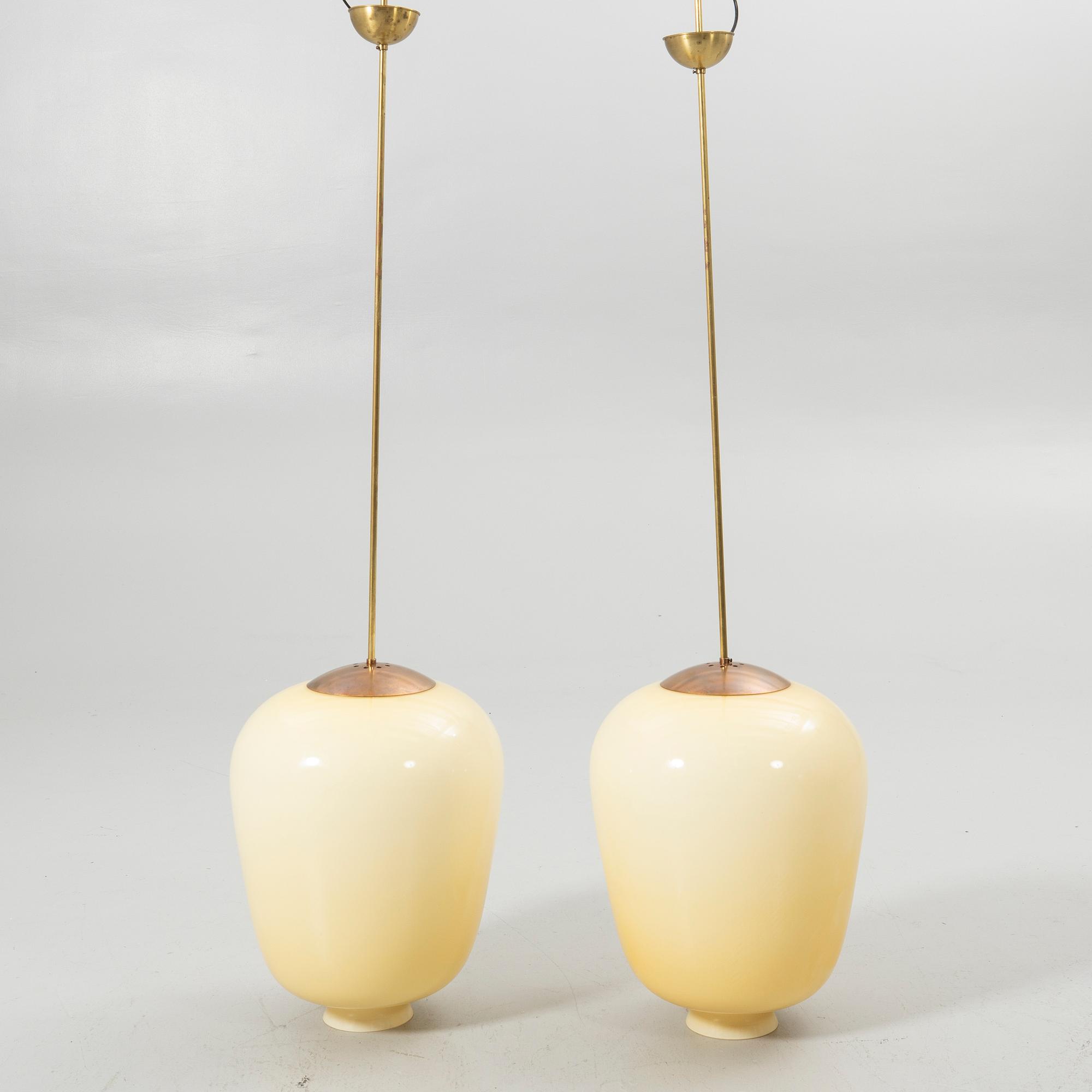 Harald Notini, taklampor, ett par, Swedish Modern, 1940-tal.
