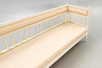 A painted Swedish Gustavian sofa around 1800.