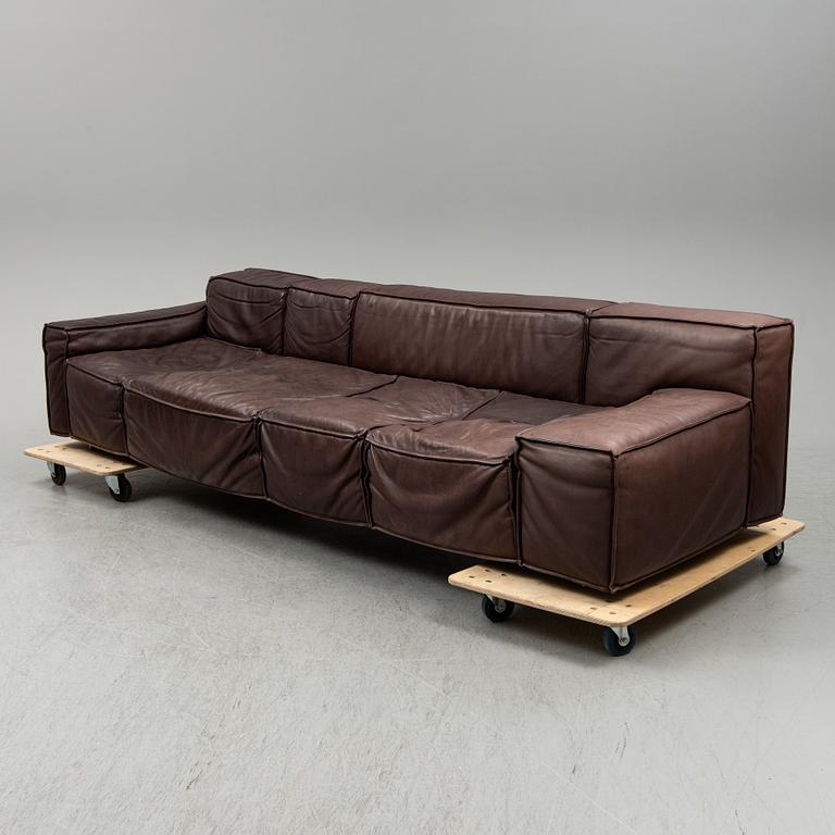 CLAESSON KOIVISTO RUNE, a leather covered 'Boxplay' sofa from Swedese.