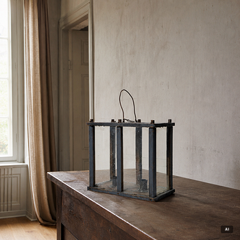 Lantern for two candles, folk art, 19th century.