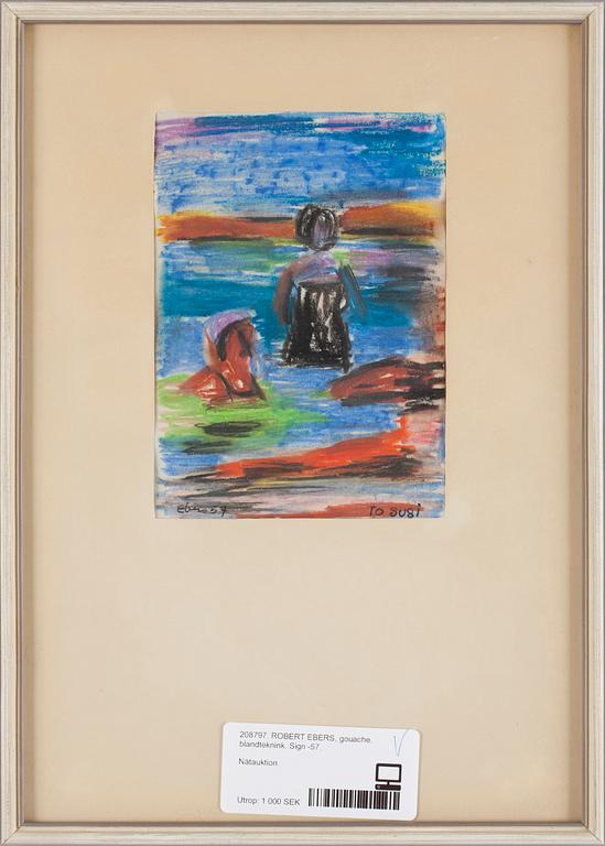 ROBERT EBERS, blandteknik. Sign o dat -57.