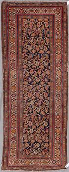 A semi-antique Malajir runner, around 245 x 95 cm.