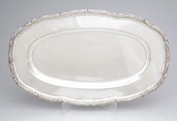 BRICKA, silver, Möllenborg F, Stockholm, 1854. Tot vikt ca 2022g.