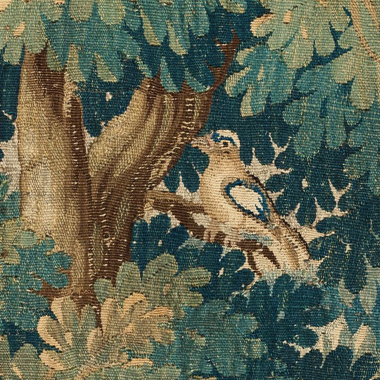 TAPESTRY. Tapestry weave. "Verdure". 190 x  235 cm. Flanders around 1700.