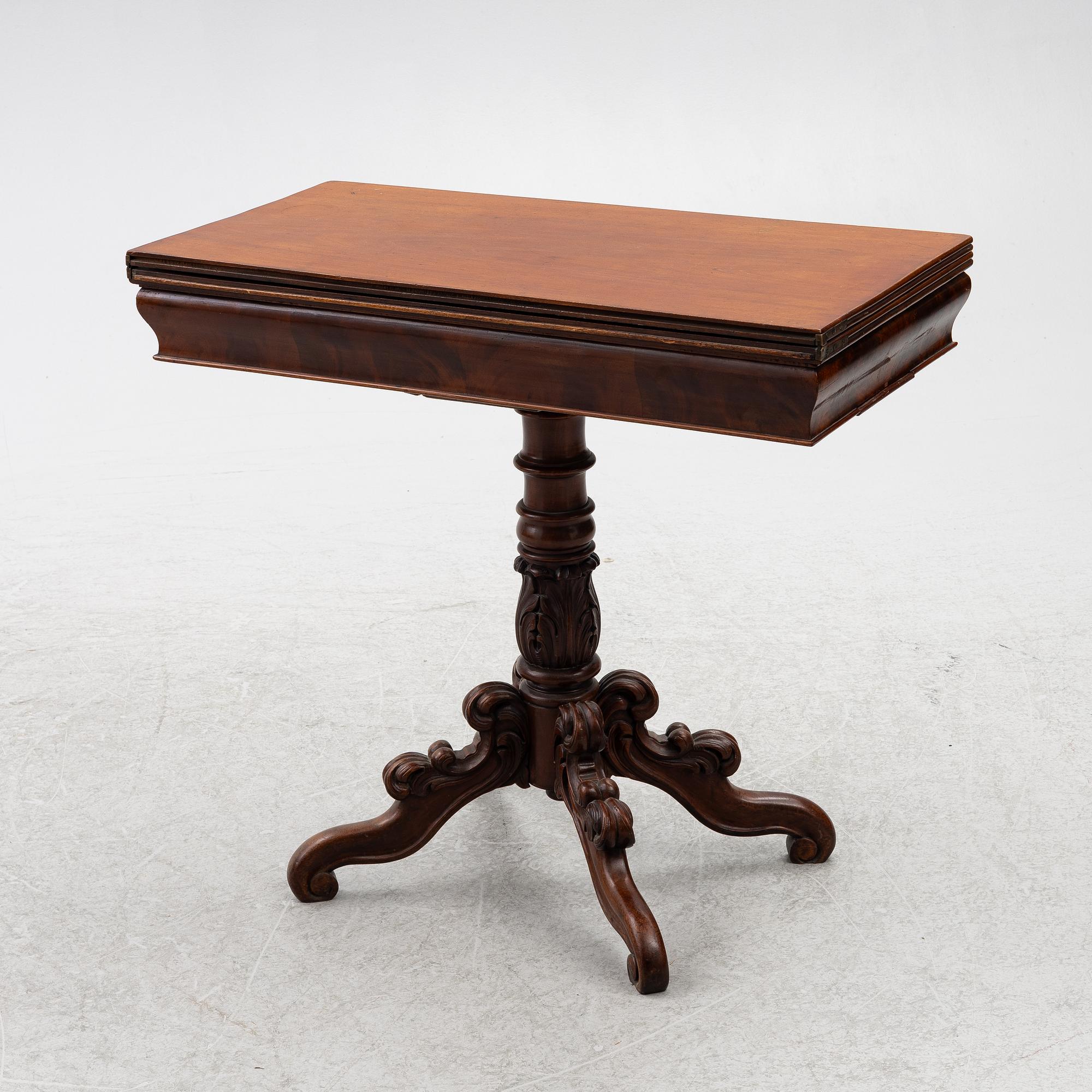 A games table, late 19th century.