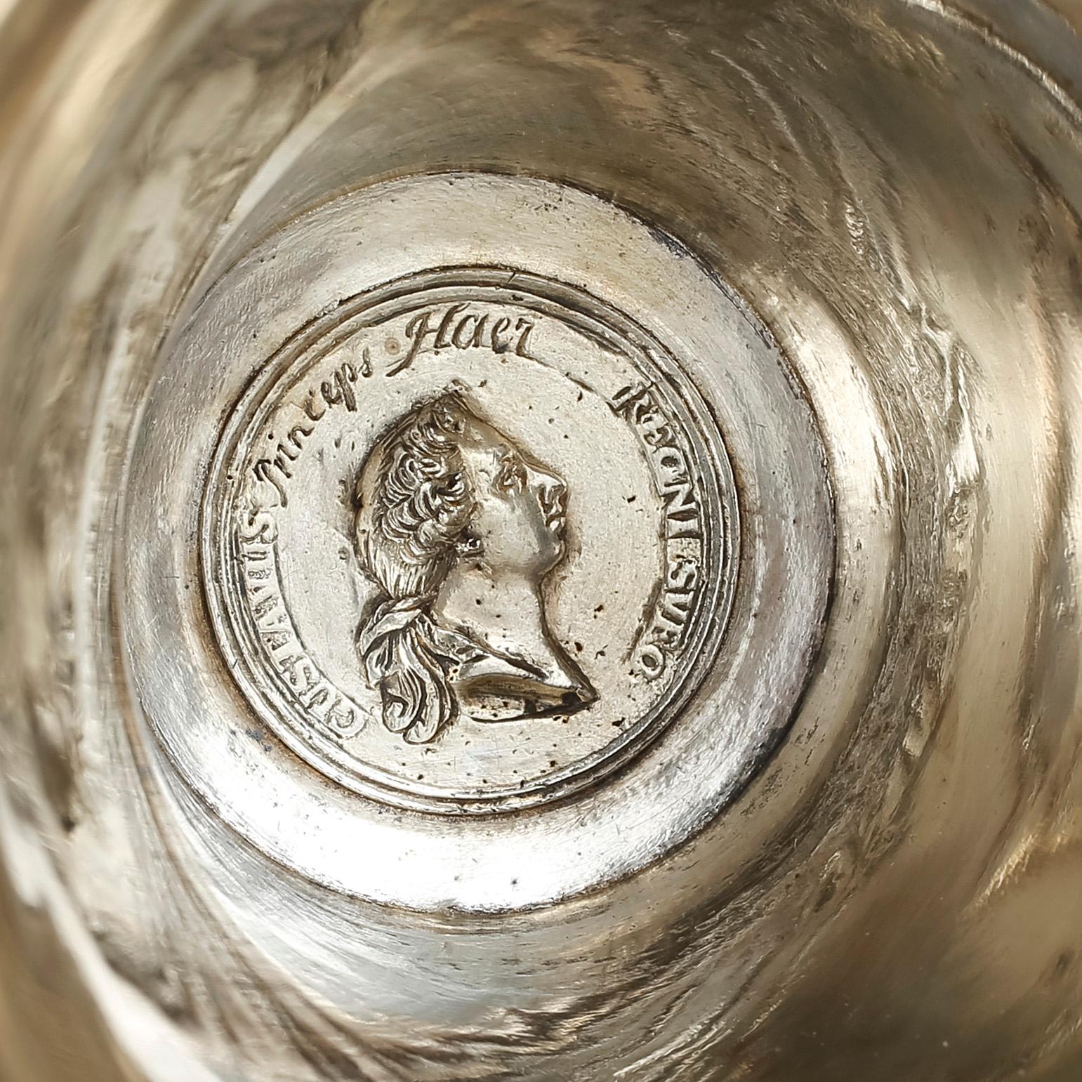 BÄGARE, silver, Carl Schmidt Köping, 1779. Vikt 524 gr.