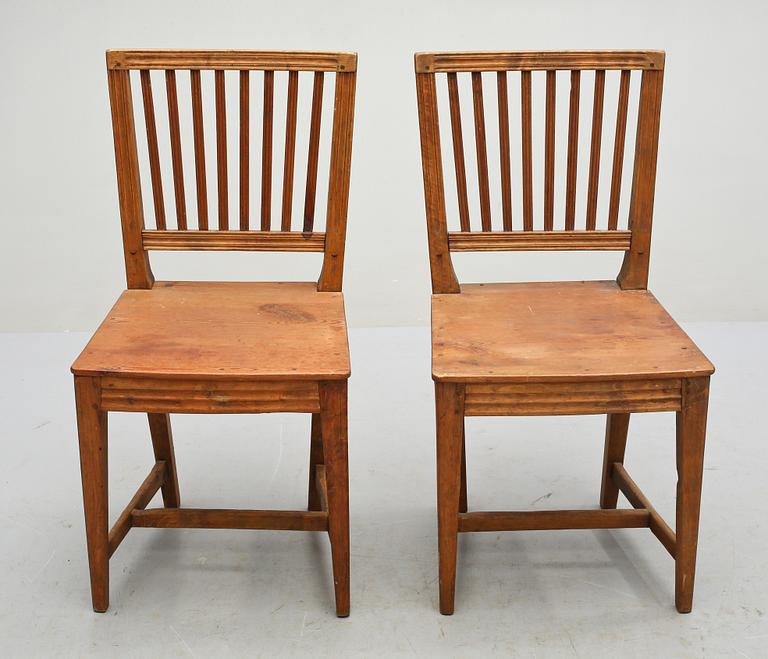STOLAR, ett par, allmoge, 1800-tal.