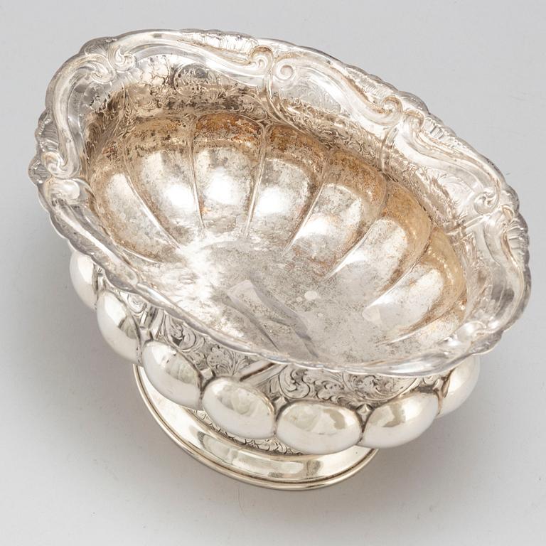 JARDINERE, 800 silver, barockstil, 1800-talets slut.
