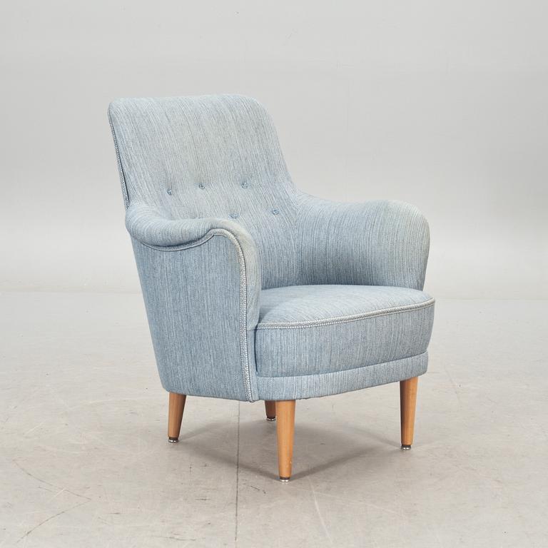SOFFA OCH FÅTÖLJ, "Samsas" brickmärkt Carl Malmsten.