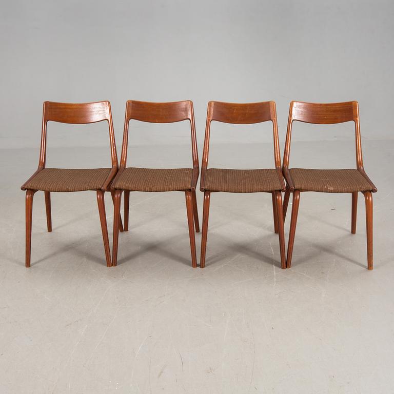 MATGRUPP, 5 delar "Boomerang". Design Alfred Christensen för Slagelse möbelverk, Danmark. 1960-tal.