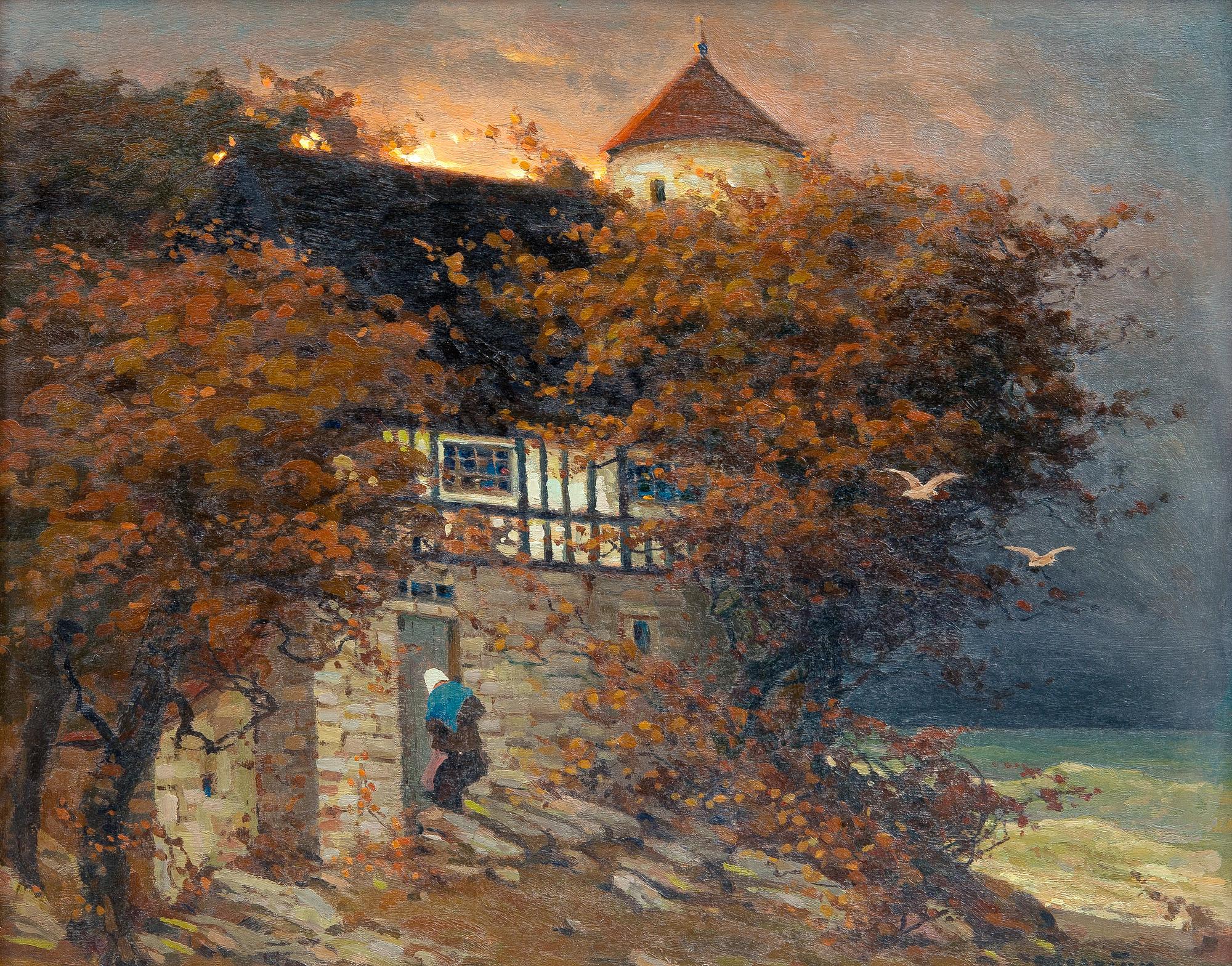 Viktor Ivanovich Zarubin, AT DUSK. ЗАРУБИН, ВИКТОР ИВАНОВИЧ (1866-1928)
В СУМЕРКАХ.
