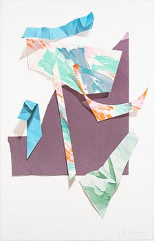 Yrjö Edelmann, lithograph in colours, signed HC.