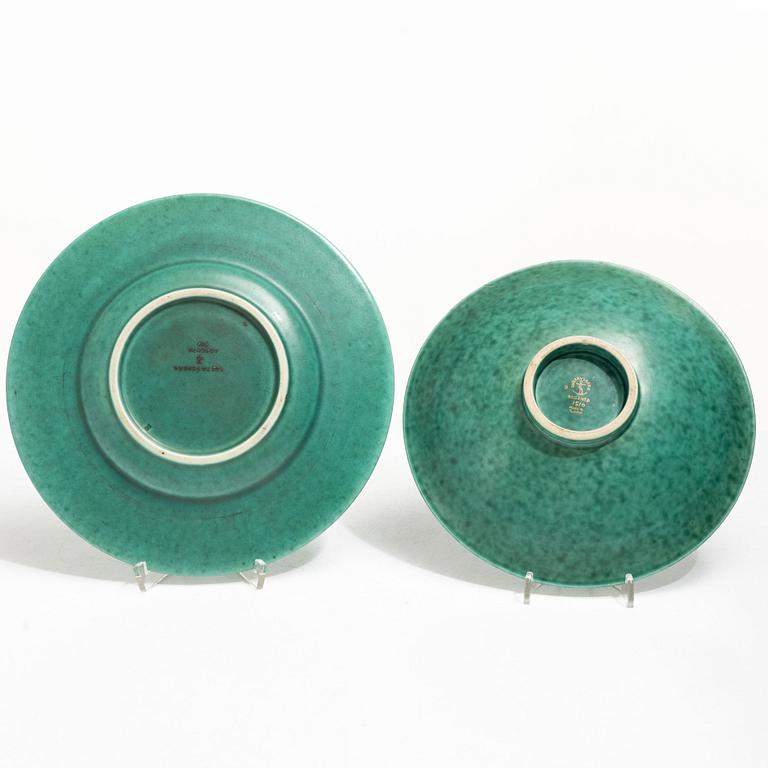 Wilhelm Kåge, Collection, 7 pieces, “Argenta”, Gustavsberg.