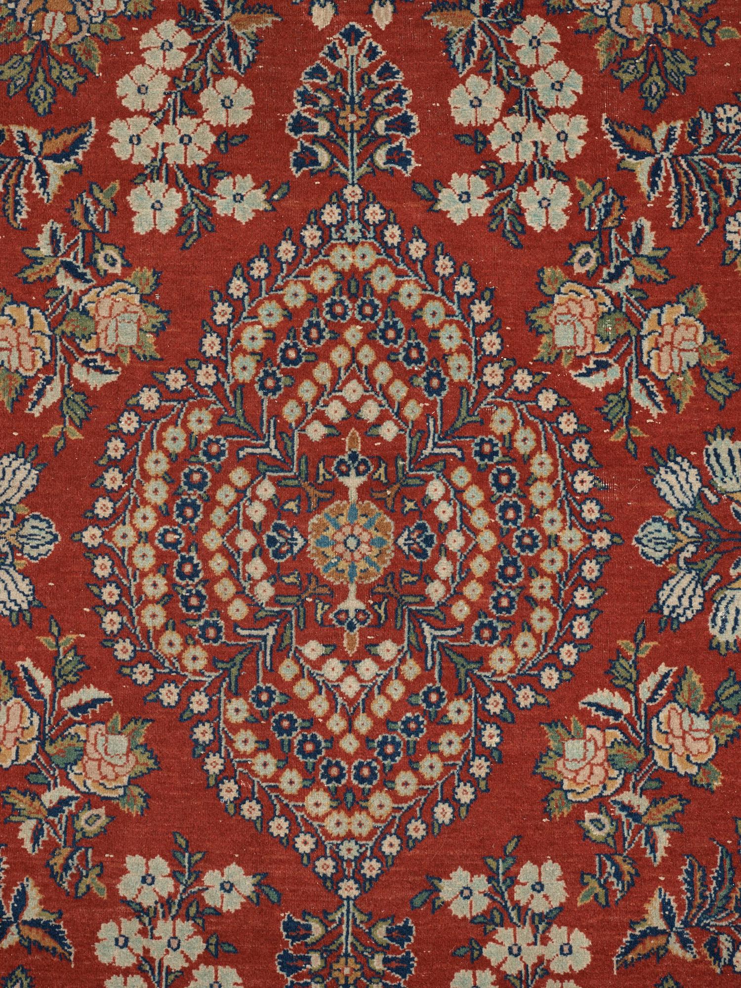 SEMI-ANTIQUE KASHAN. 199,5 x 128 cm.