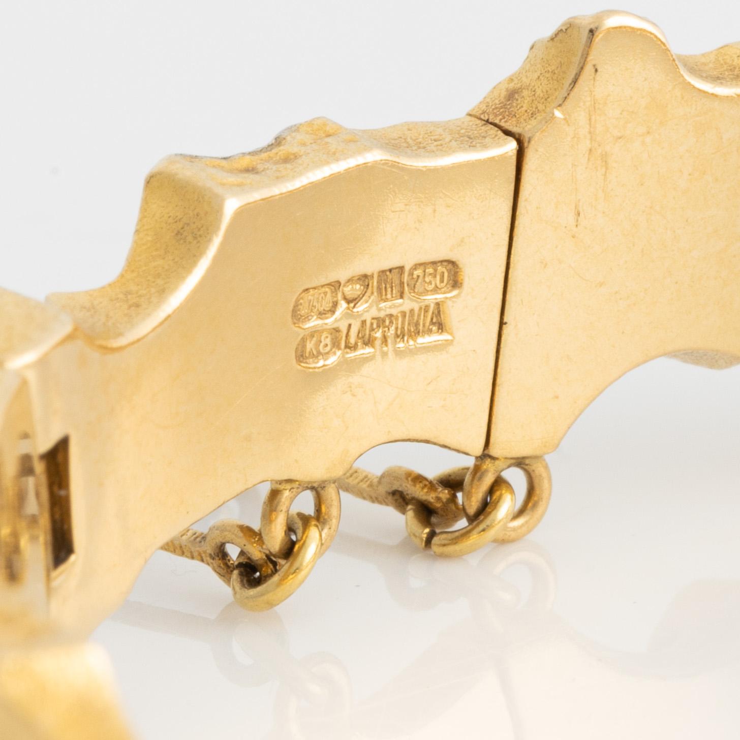 Björn Weckström, armband, "Alba", 18K guld och platina. Lapponia 1987.