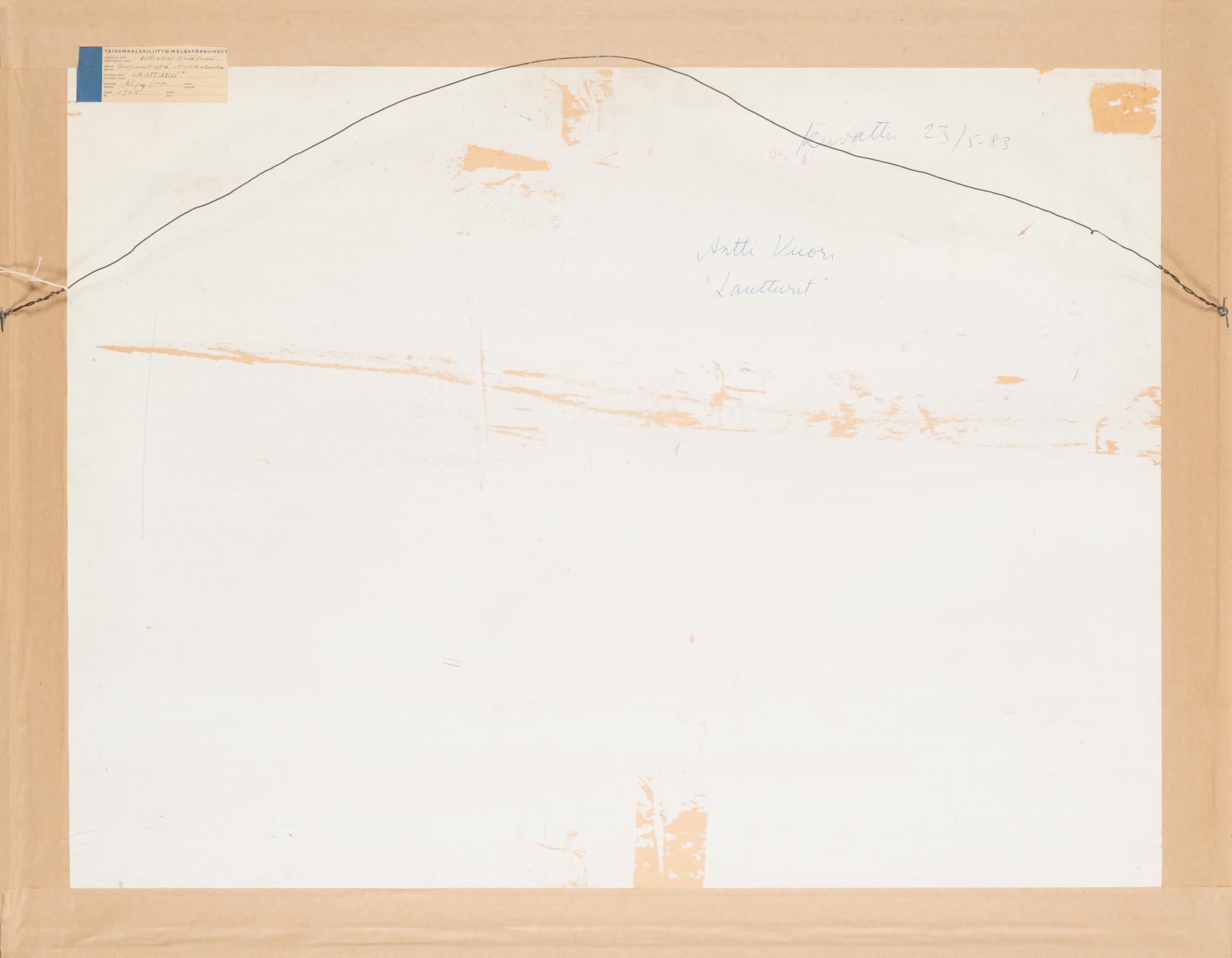 Antti Vuori, oil on paper, signed.