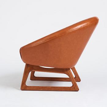 Kurt Østervig, a '57A' easy chair, Rolschau Møbler, Denmark, 1950s.