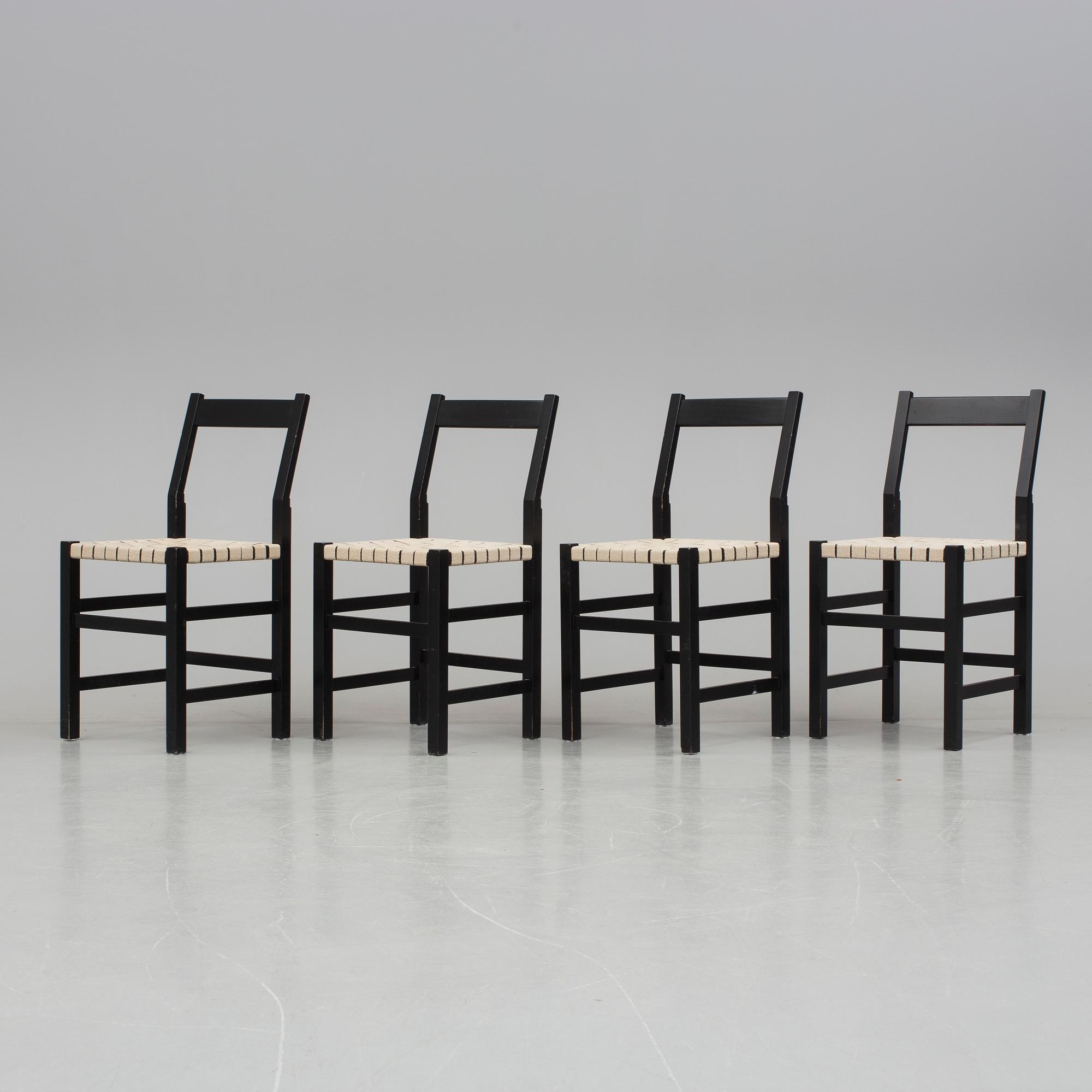 STOLAR, 4 st, "Schablon", Johan Kandell, Källemo.