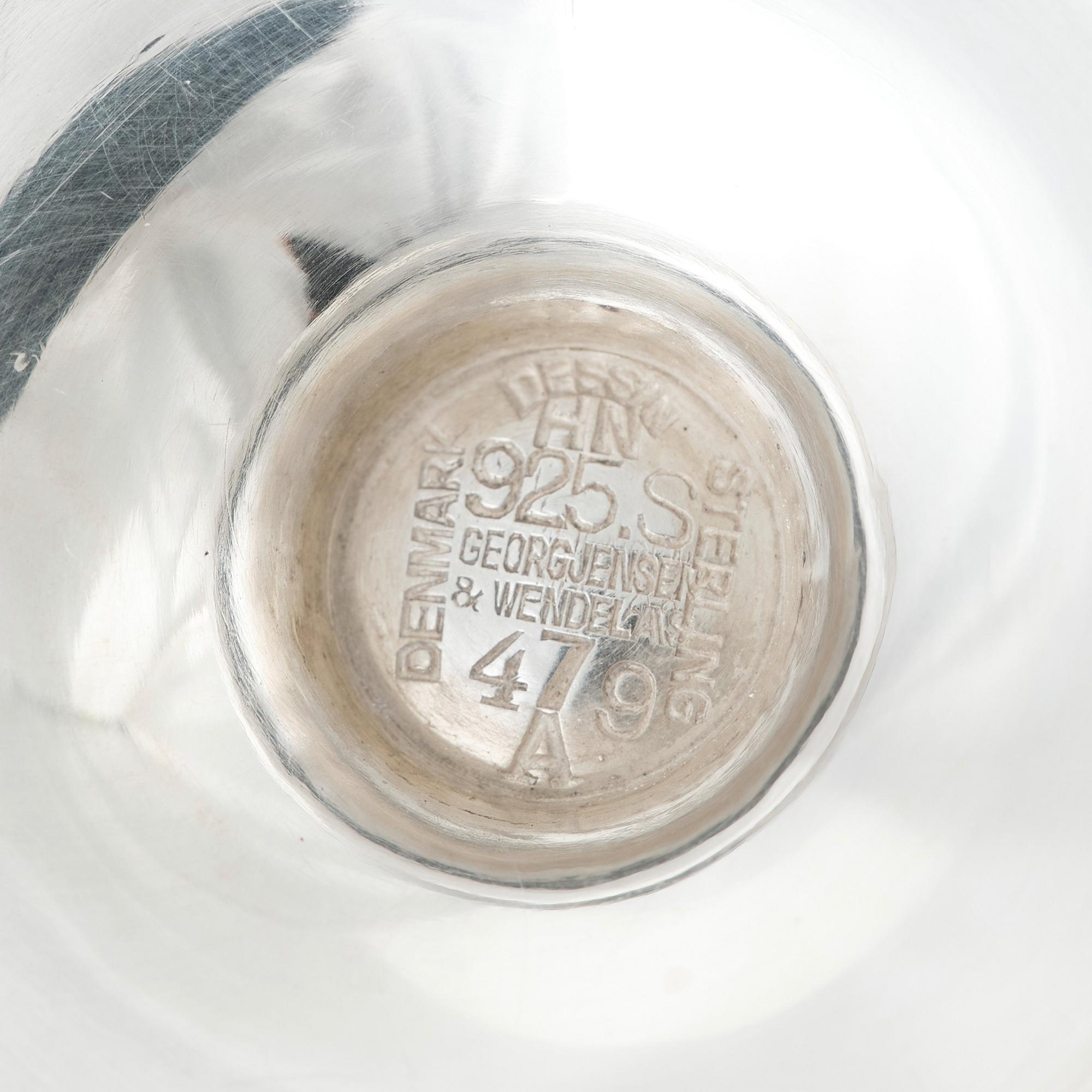 Harald Nielsen, a set of eight sterling cocktail glasses, Georg Jensen, Copenhagen 1933-77, design nr 479 and 479A.