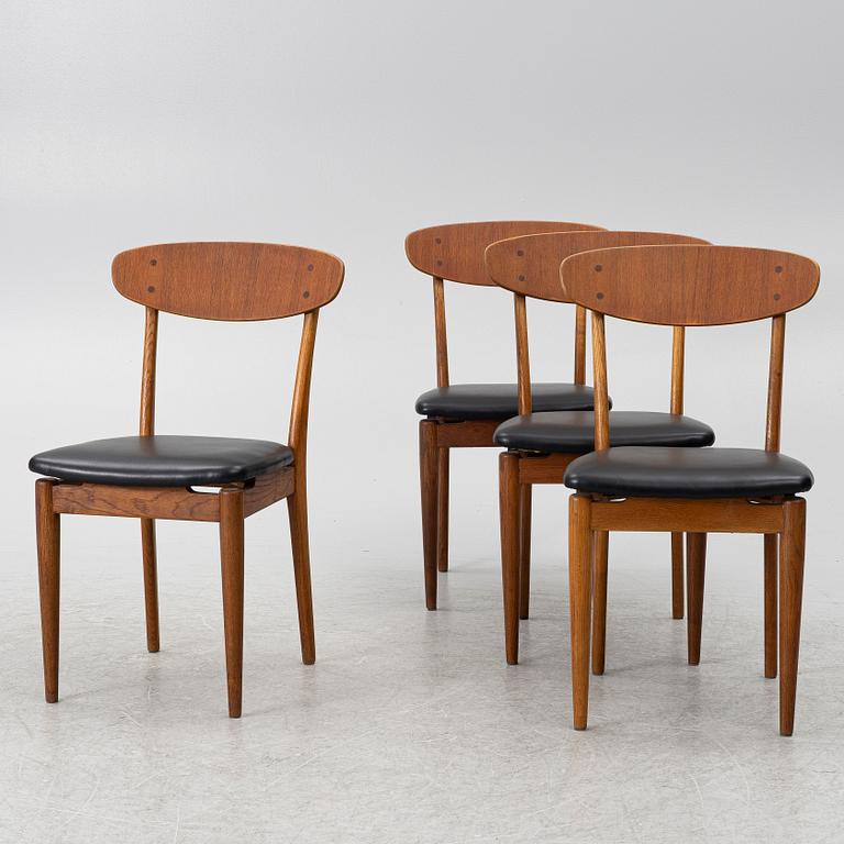 Stolar, 4 st, Skive möbelfabrik, Danmark 1960-tal.