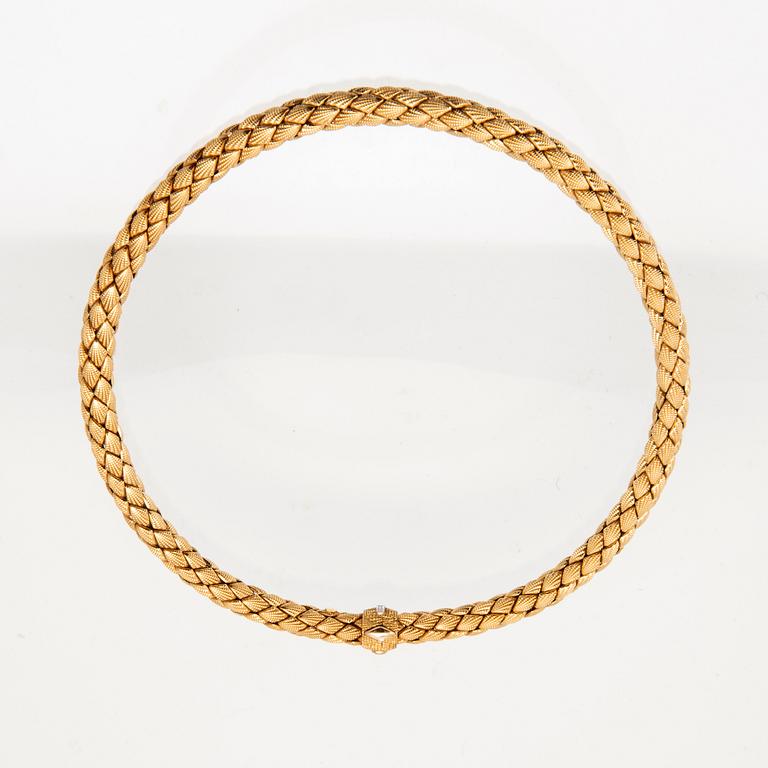 Collier 18K vitt och gult guld "Stretch" Chimento Vicenza  Italien.