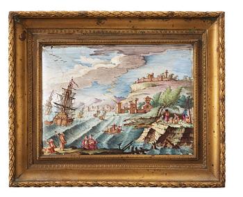 592. A presumably Dutch 18th century enamel.