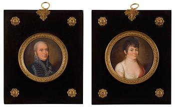 1154. Carl Viertel, "Jacob Otto Cronstedt" (1766-1828) & "Ulrika Eleonora Cronstedt" (born Wrangel af Sauss) (1768-1829).