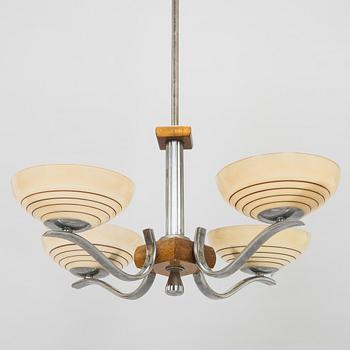 A Finnish 1930s four-arm ceiling light.