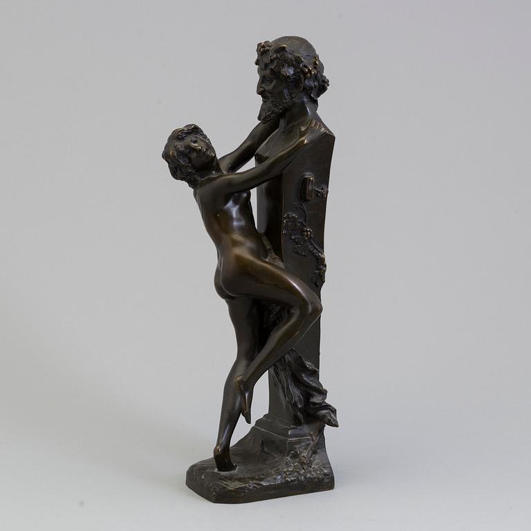 CLAUDE MICHEL CLODION, bronze sculpture, late 19th century.