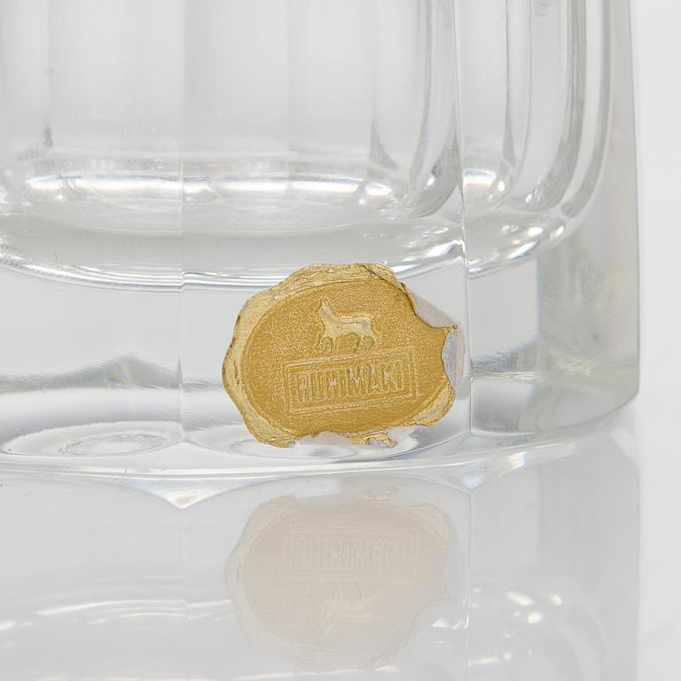 Aimo Okkolin, vas, "Fyr", signerad Aimo Okkolin, Riihimäen Lasi Oy.