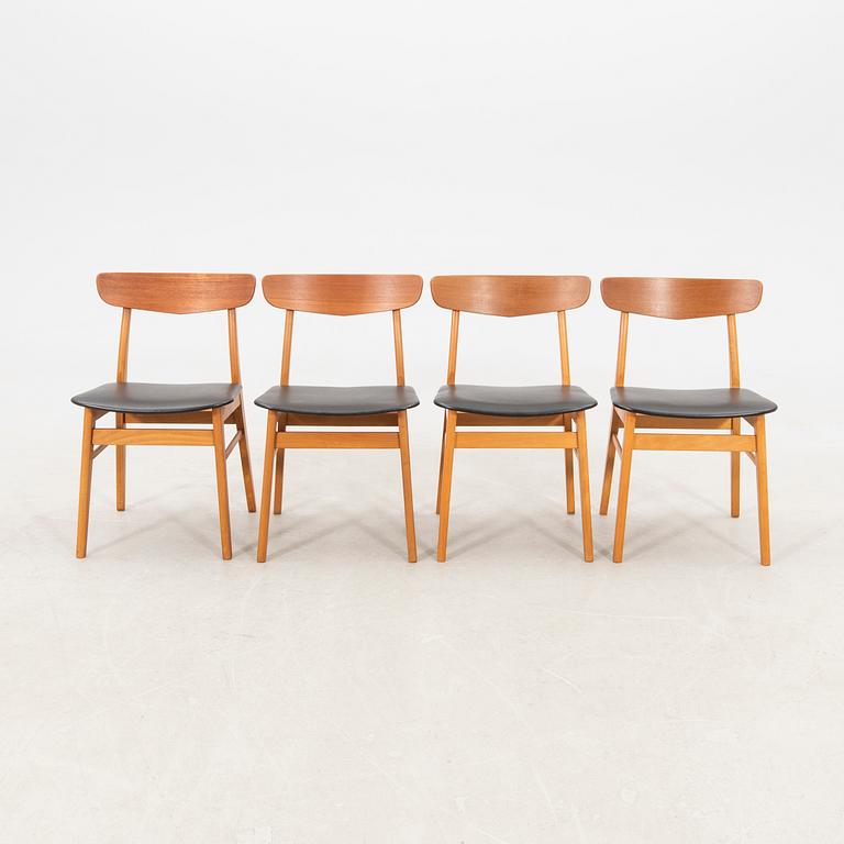 Chairs, 4 pcs, model "Mosböl", Findals Möbelfabrik, Denmark, second half of the 20th century.