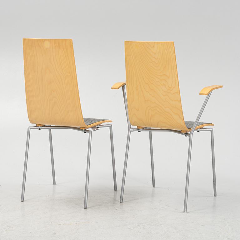 A set of 6 chairs, Mattias Ljunggren, "Cobra", Källemo.
