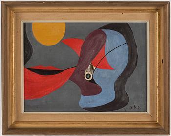 VILHELM BJERKE-PETERSEN, olja på pannå, monogramsignerad.