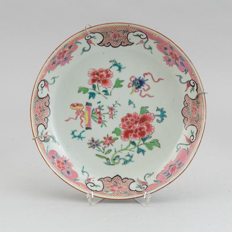 A set of five odd famille rose dishes, Qing dynasty, Qianlong (1736-95).