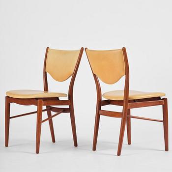 Finn Juhl, a set of six chairs and a pair of armchairs, model "Bo-63" and "Bo-72", Bovirke, Denmark, 1940s-50s.