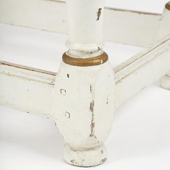 A Swedish baroque and faux marble-painted table, circa 1700.