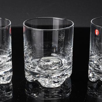 DRICKSGLAS/WISKEYGLAS, 13 st, "Gaissa" Tapio Wirkkala, Iittala, 1900-talets slut.