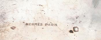 STÄLLNING för SPELKORT, silver 925, Hermès, Paris, 1900-tal. Vikt 208 g.