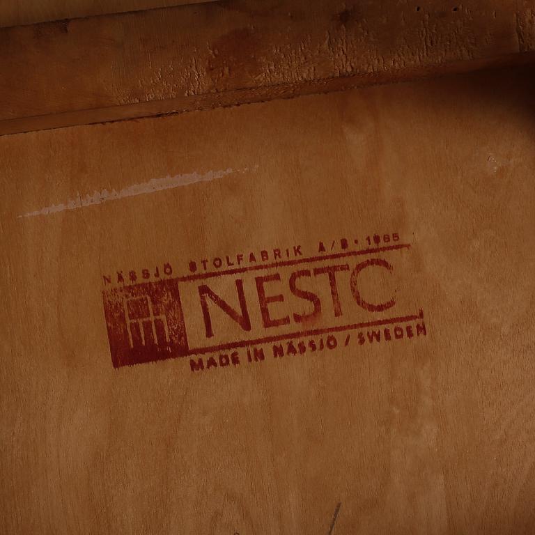 KARMSTOLAR, 4 st, "Nesto", Nässjö stolfabrik, 1900-talets andra hälft.
