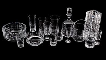 GLASSERVIS, 84 delar, "City", Vicke Lindstrand, Kosta.