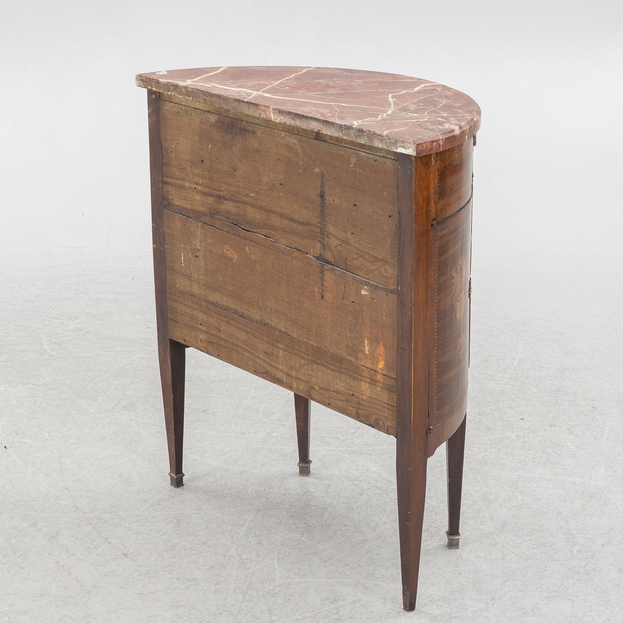 Chest of drawers, Louis XVI style, circa 1900.