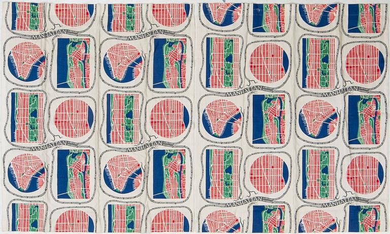 Josef Frank, a pair of 'Manhattan' curtains, Svenskt Tenn, Sweden.