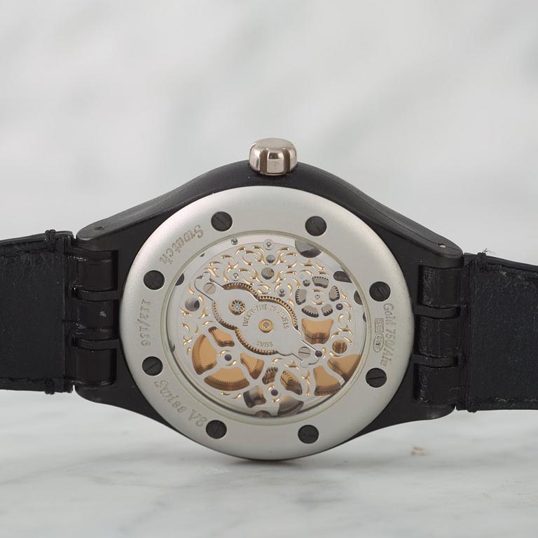 SWATCH, Diaphane One Turn 2 Him, "Carousel movement", wristwatch, 42 mm,