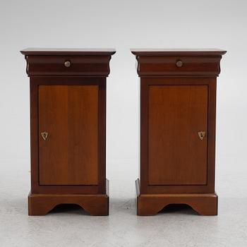 Bedside tables, a pair, Grange, France, late 20th century.