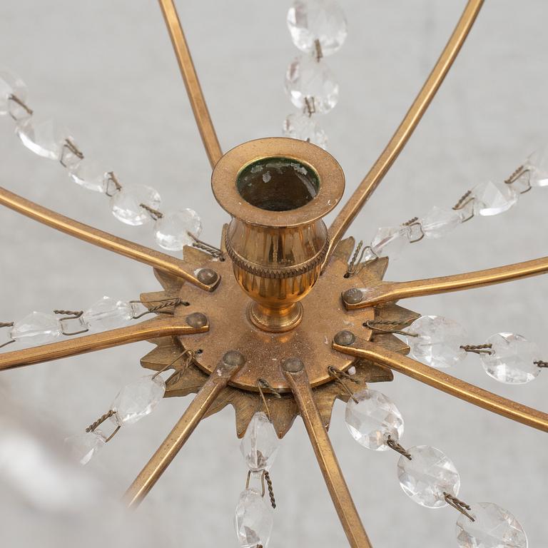 A pair of late Gustavian style chandeliers, 20th Century.