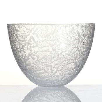 Ingegerd Råman, a 'Frost' glass bowl, Orrefors, Sweden 2003, ed. 35/60.