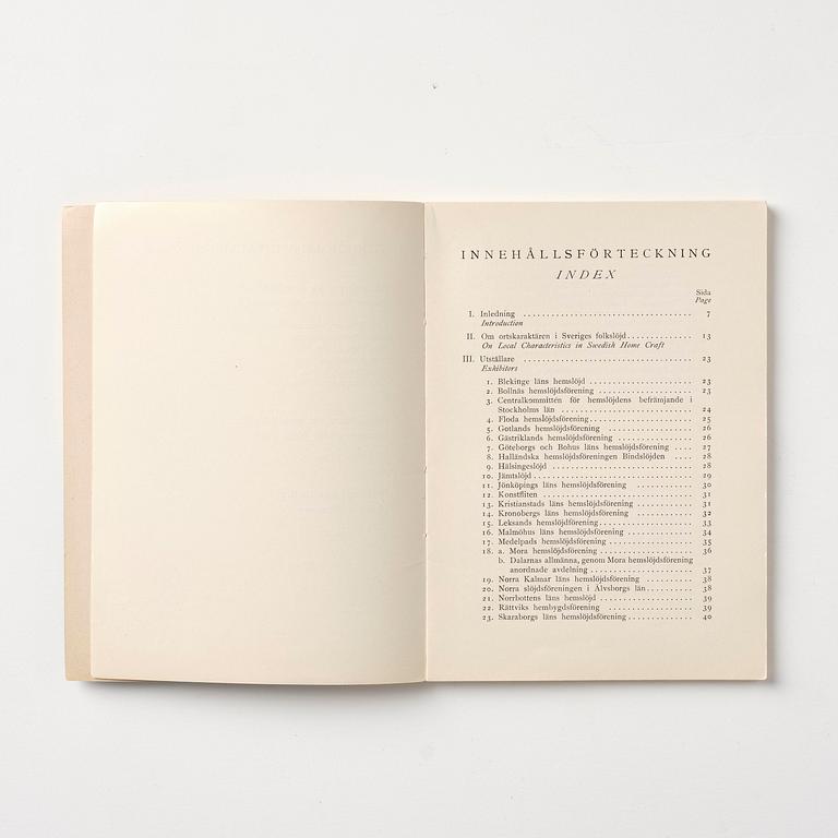 Stockholm Exhibition 1930, catalogue, brochures and souvenirs, six pieces.
